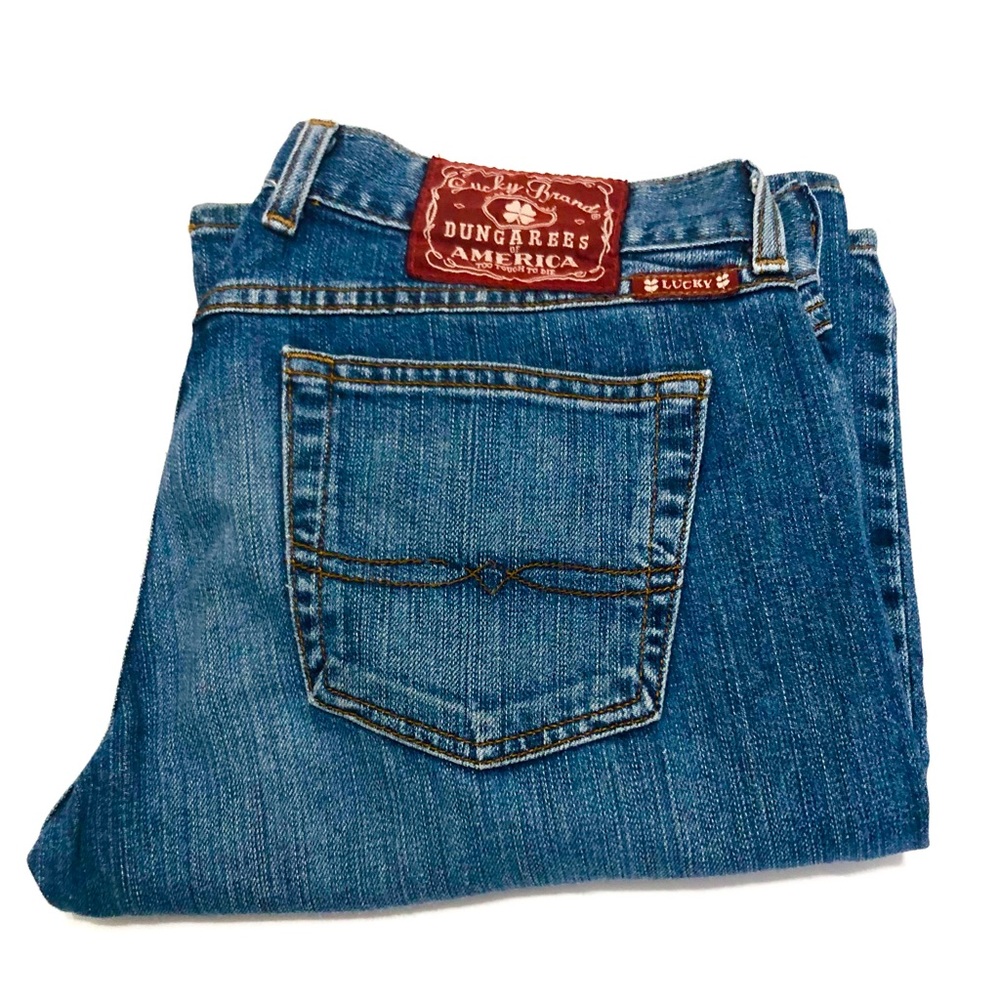 🍀🍀Lucky Brand Dungarees Mid Rise Flares Size 29
